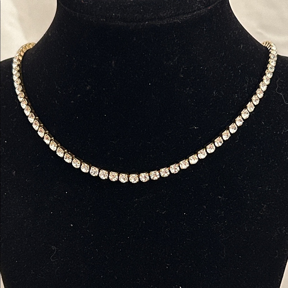 Gold CZ Tennis Necklace